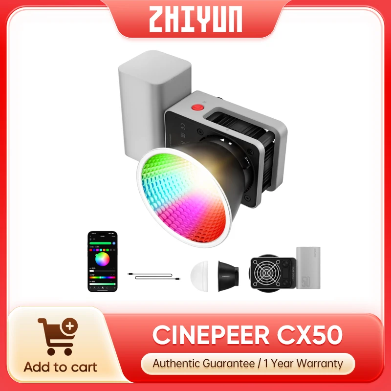 Zhiyun CINEPEER CX50 RGB Video - Photography Lighting Rgb reseña y precio
