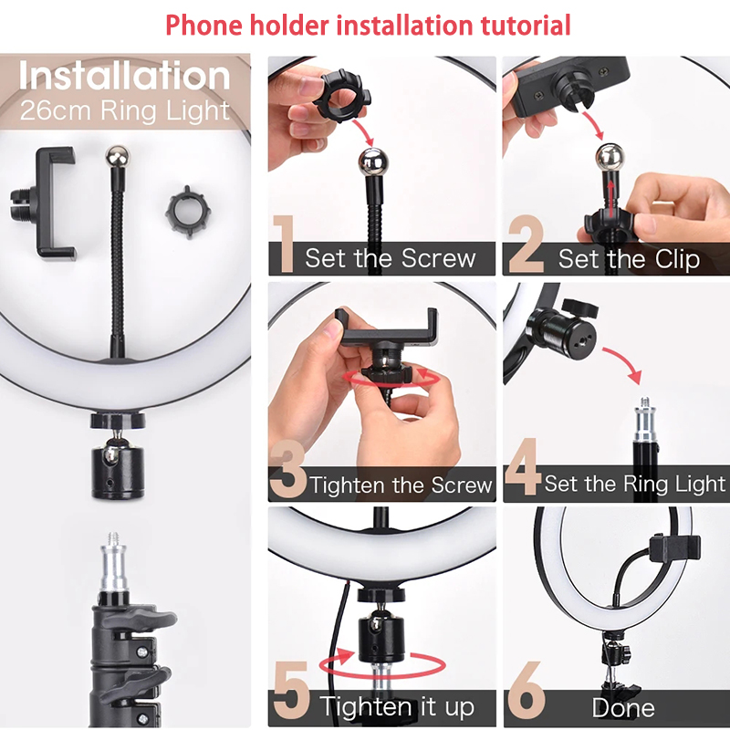 16/26/33cm Selfie Ring Light P - Photography Lighting Overhead reseña y precio