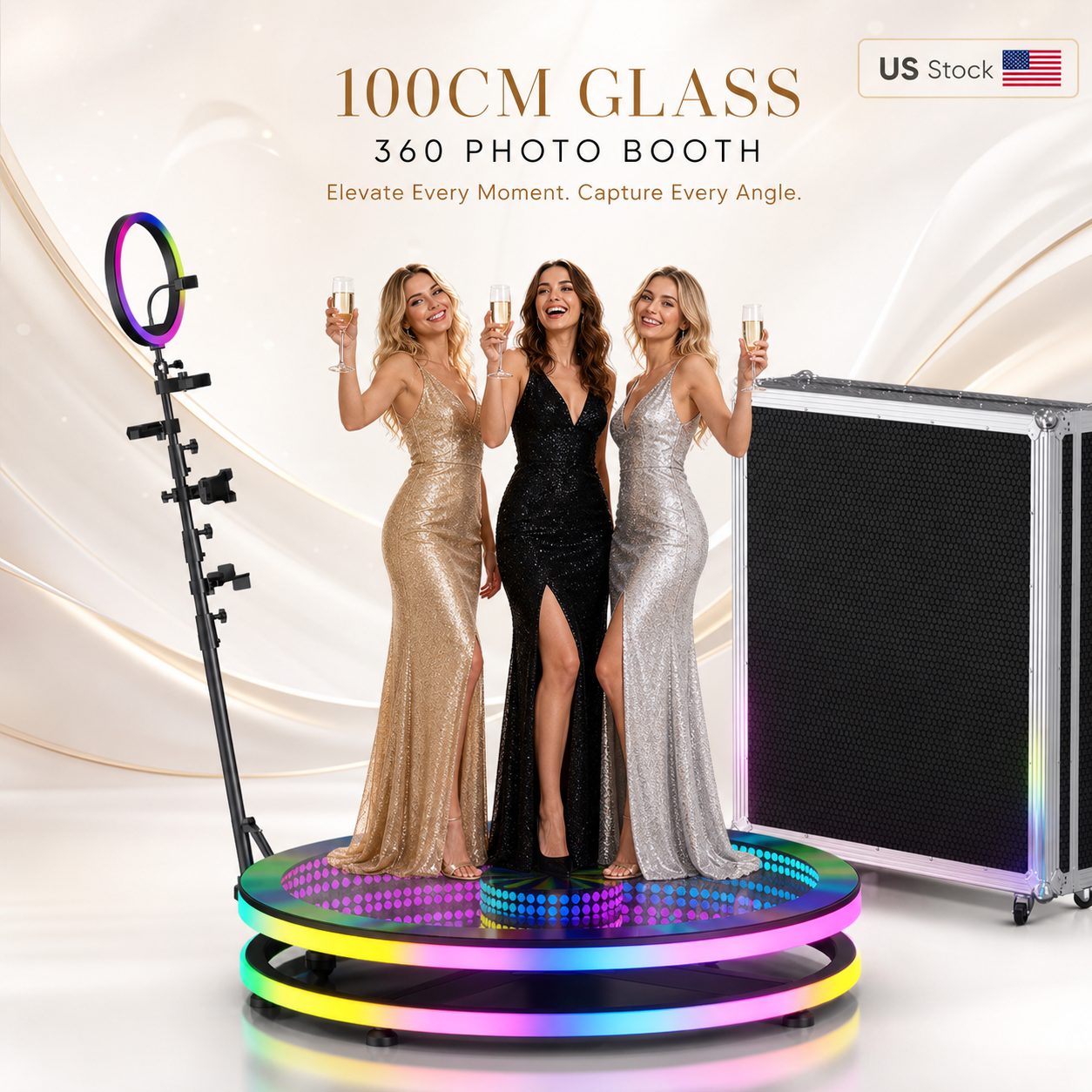 US Stock Glass Rotating 360 Ph - Photography Lighting Rental reseña y precio