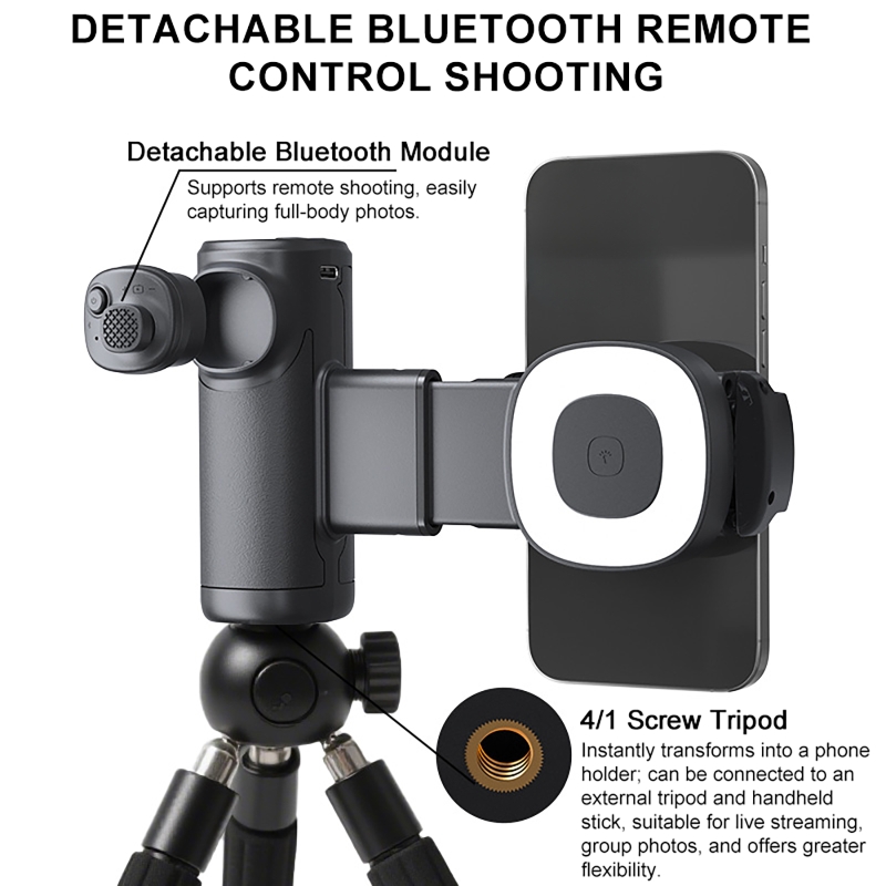 Bluetooth Selfie Handle with F - Photography Lighting Assistant reseña y precio
