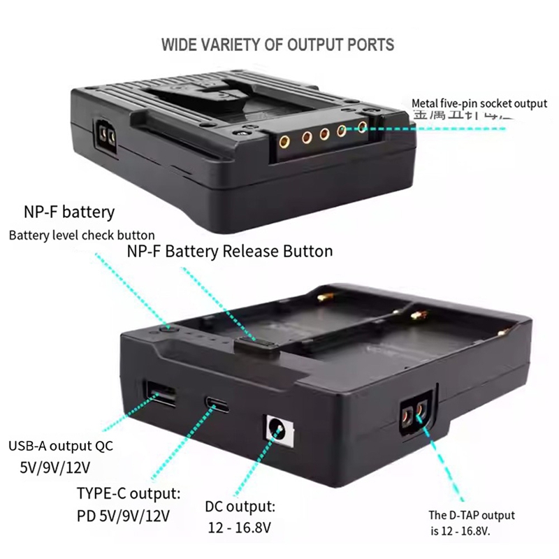 Dual NP-F550/750/970 NP-F Seri - V Mount Battery reseña y precio