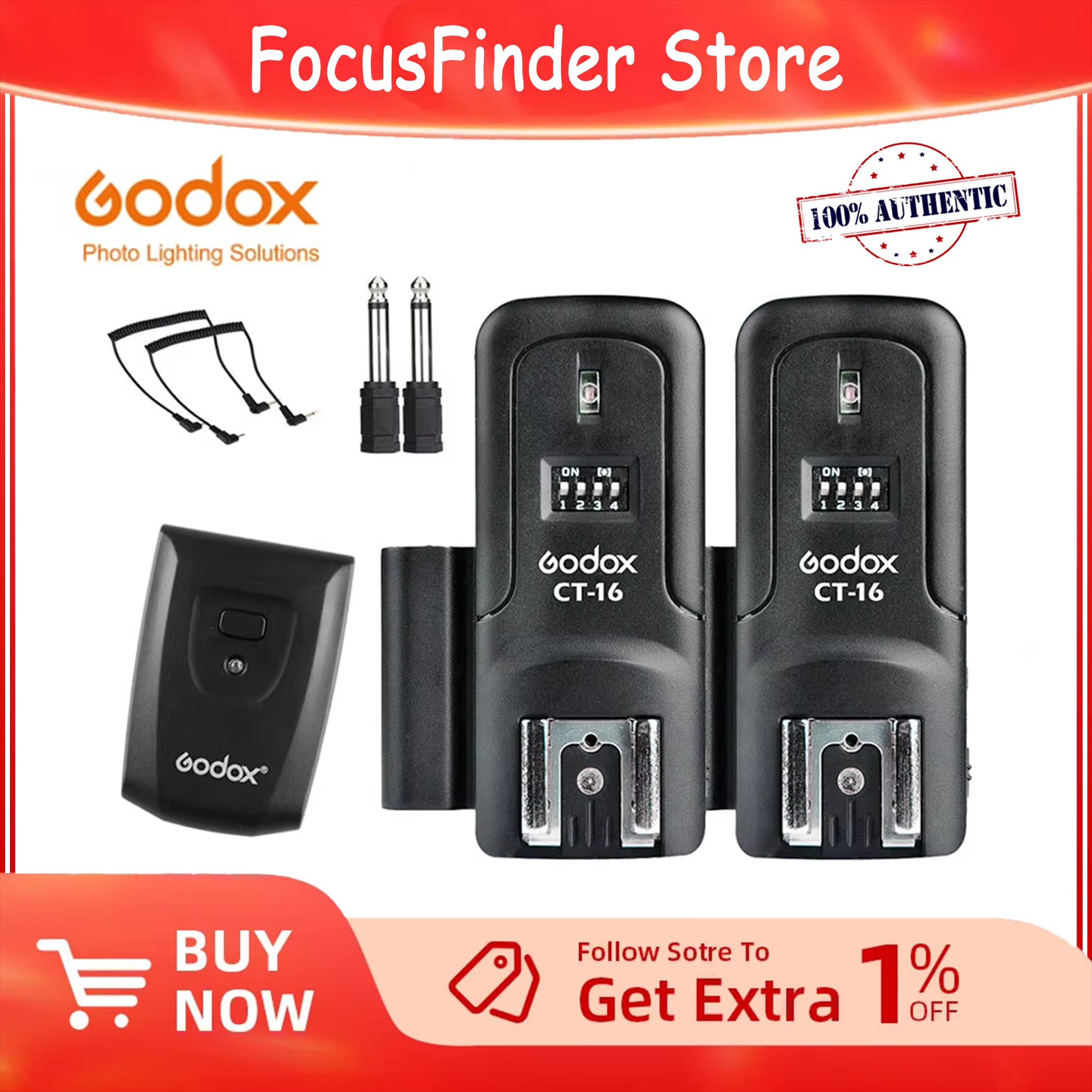 Godox CT-16 Flash Trigger 16 C - Trigger Receiver Set reseña y precio