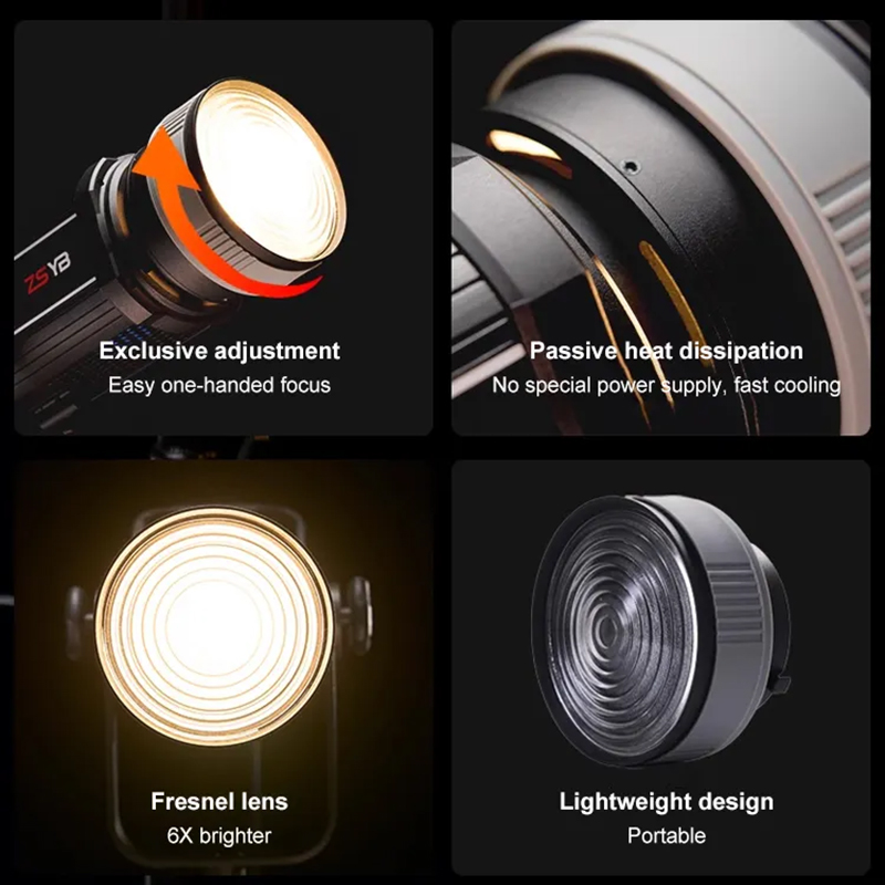 Fresnel Lens 15-55 Degree Adju - Quality Photography Lighting reseña y precio