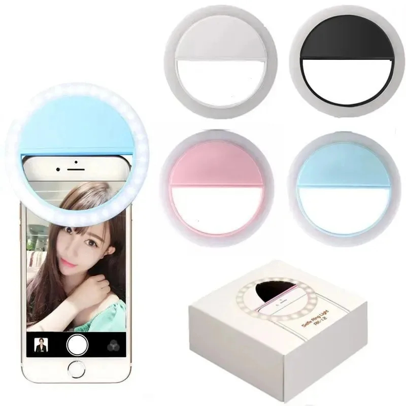 Clip-On LED Selfie Ring Light, - Photography Lighting Overhead reseña y precio