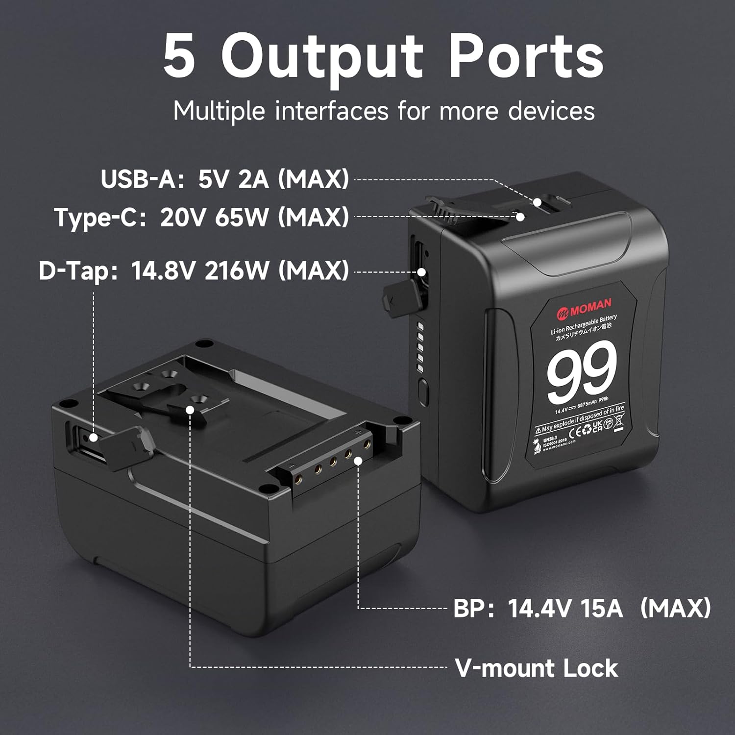 Moman V-Mount Battery Power 99 - V Mount Battery reseña y precio