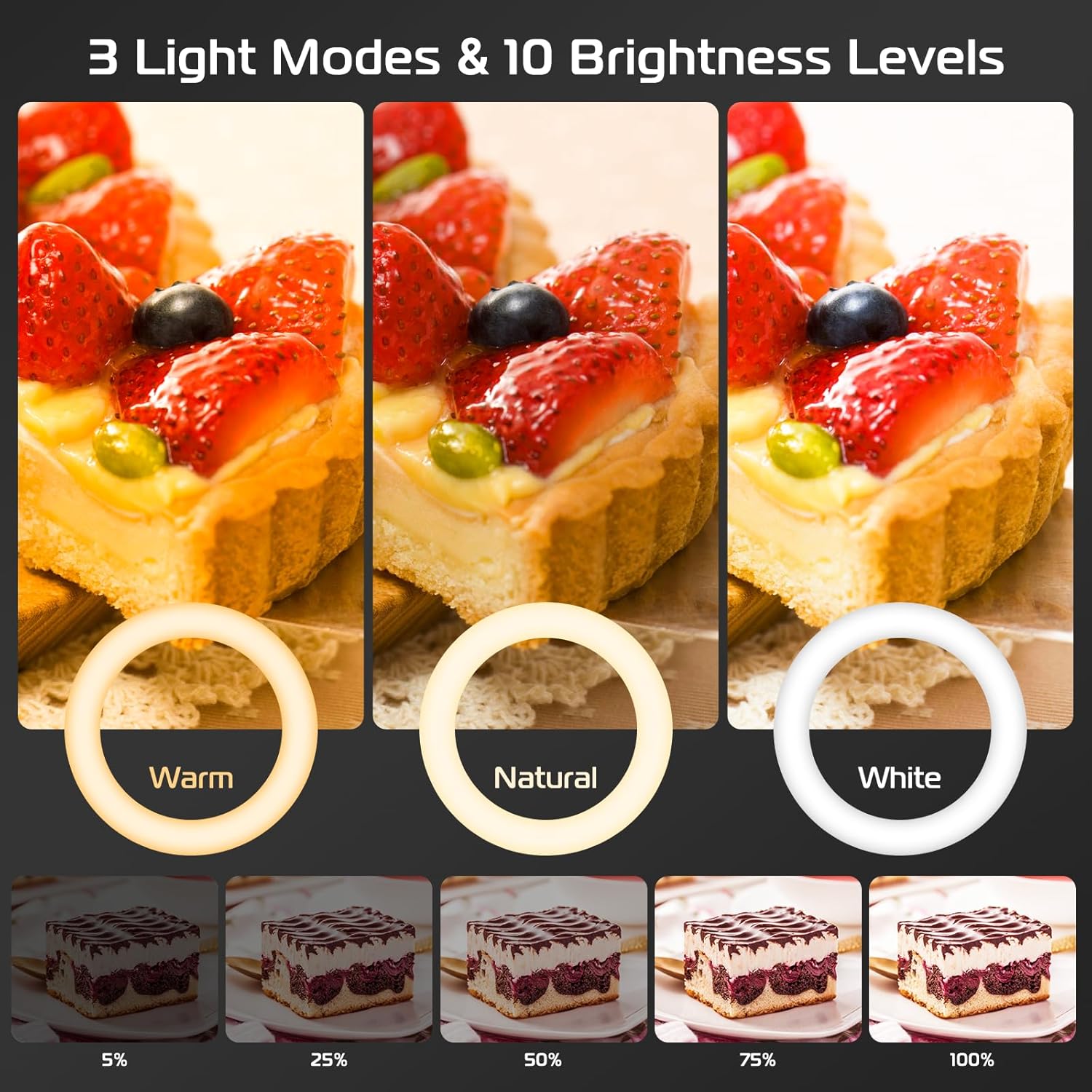 Ring Light with Stand and Phon - Photography Lighting Overhead reseña y precio