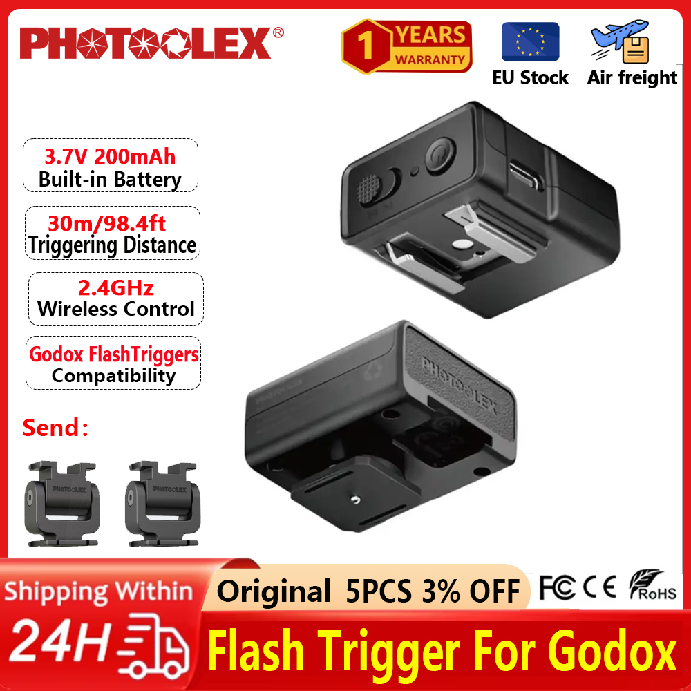 ﻿PHOTOOLEX Flash Trigger Wir - Trigger Receiver Set reseña y precio