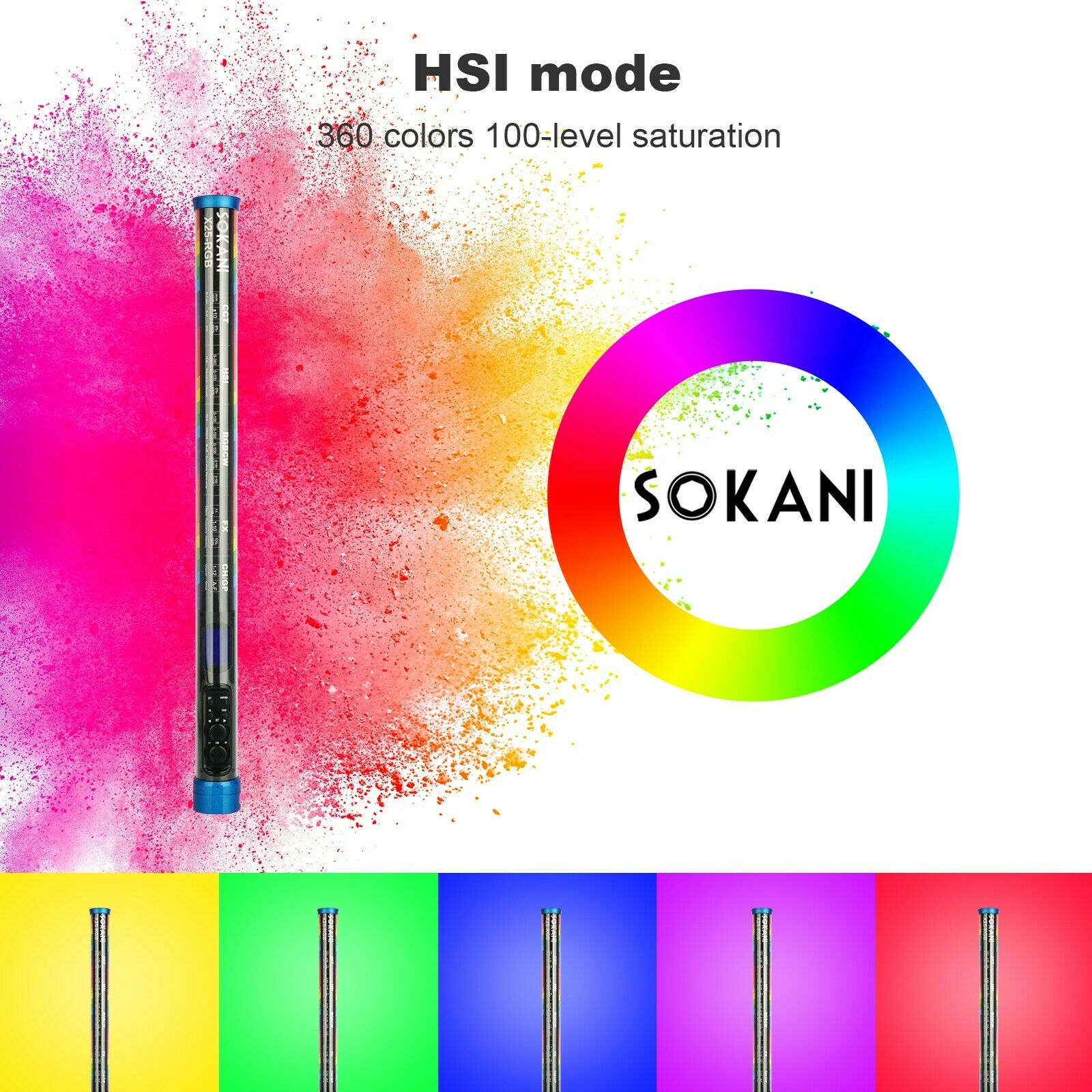 Sokani X25 RGB LED Video Light - Photography Lighting Rgb reseña y precio