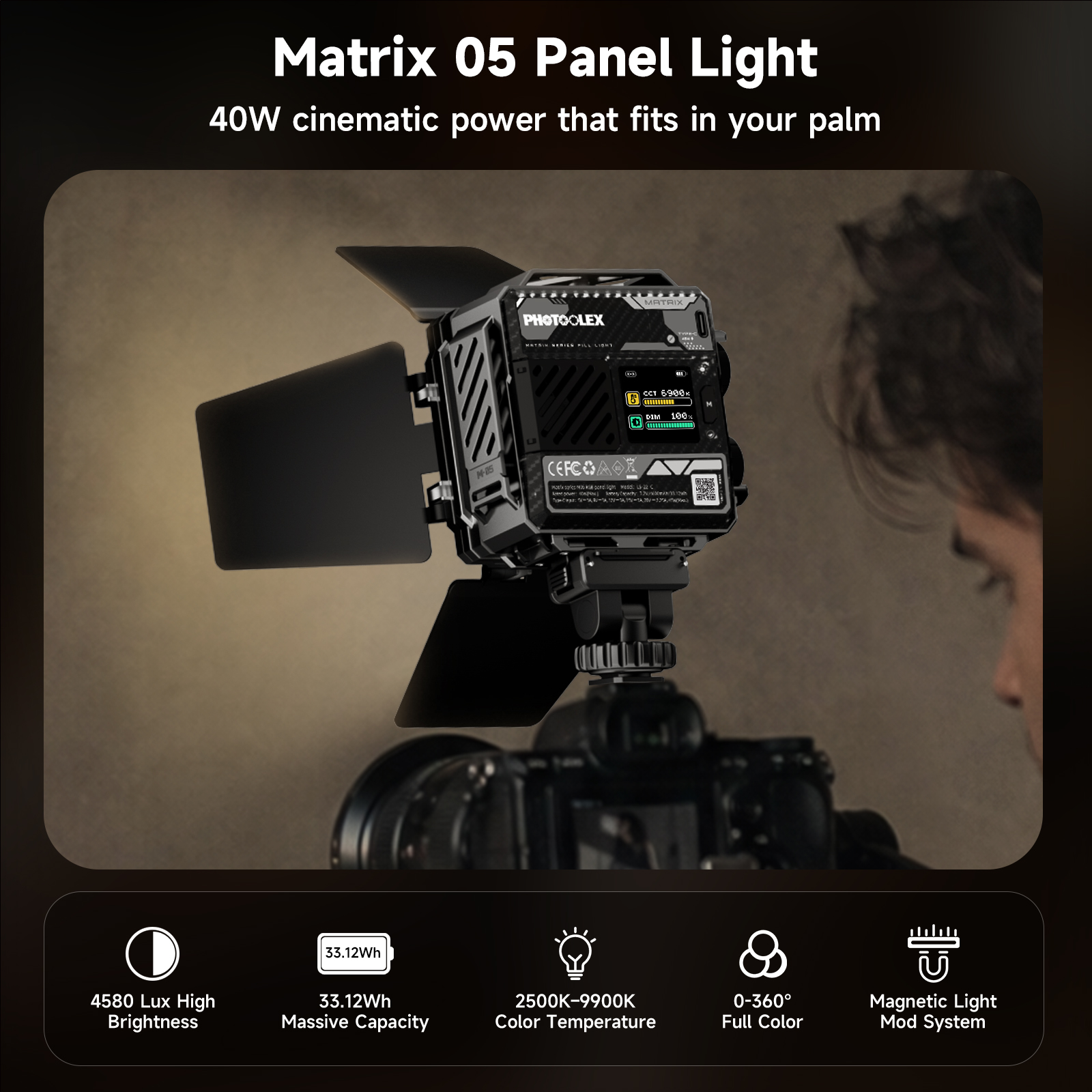 PHOTOOLEX 40W RGB LED Video Li - Quality Photography Lighting reseña y precio
