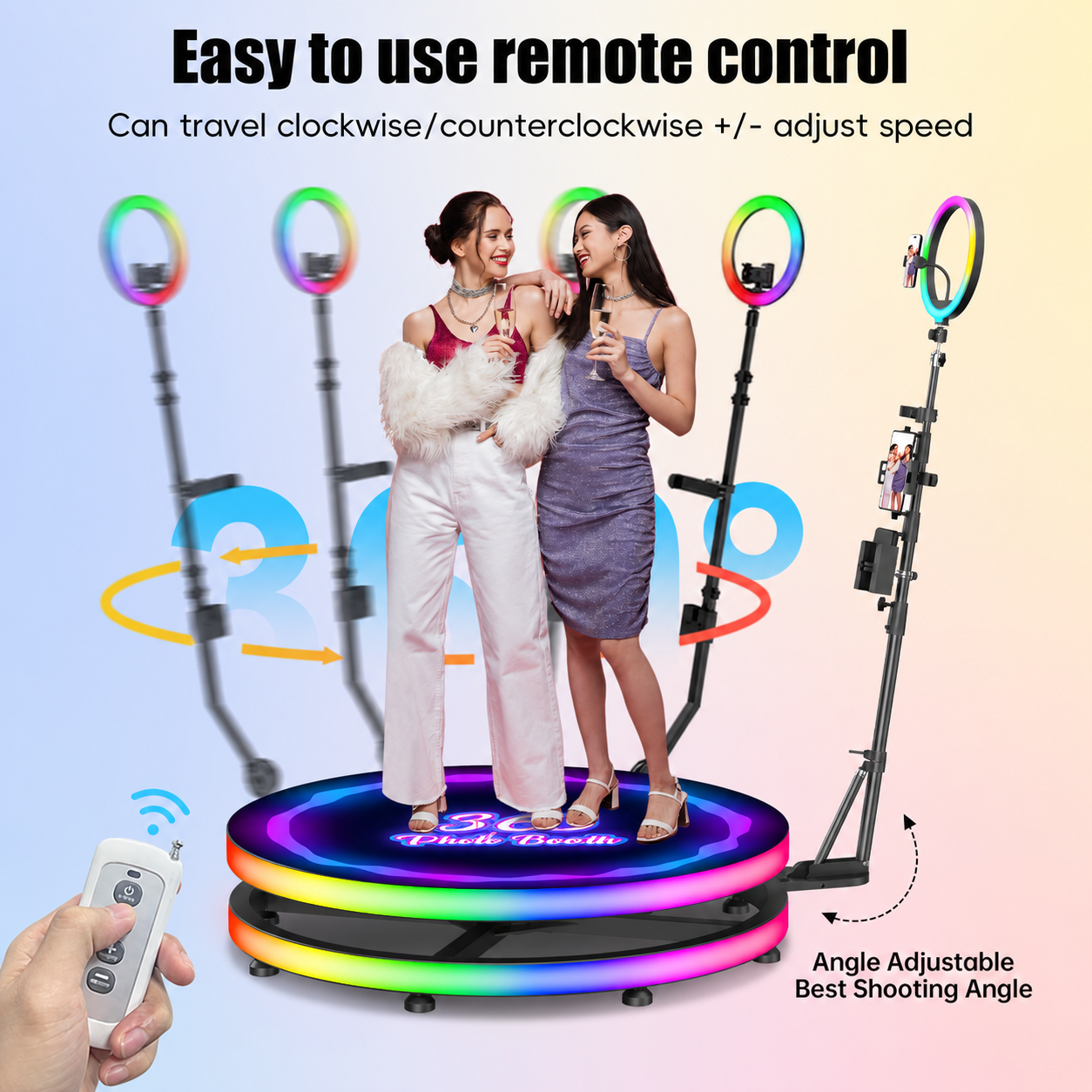 360 Photo Booth Machine with R - Photography Lighting Rental reseña y precio