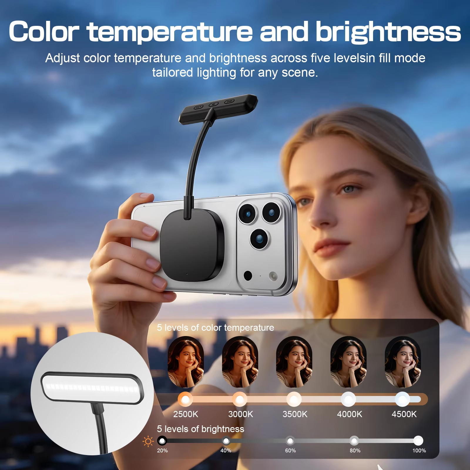 Magnetic Mobile Phone Fill Lig - Photography Lighting Led reseña y precio