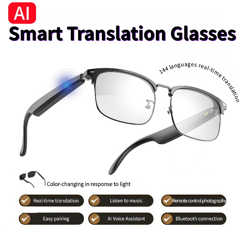 GS13 AI Smart Glasses Color-Ch - Photography Lighting Assistant reseña y precio