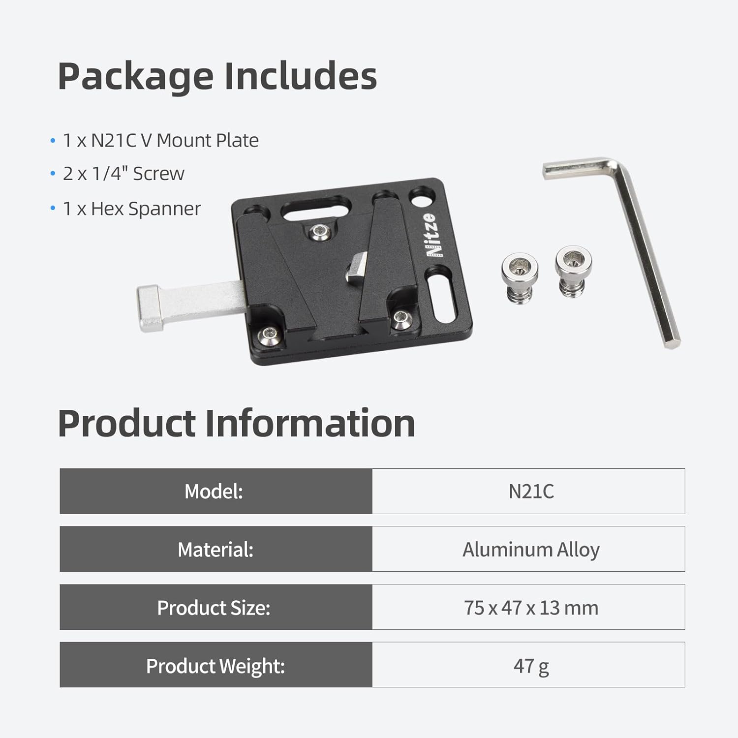 Nitze V Mount Battery Plate, A - V Mount Battery reseña y precio