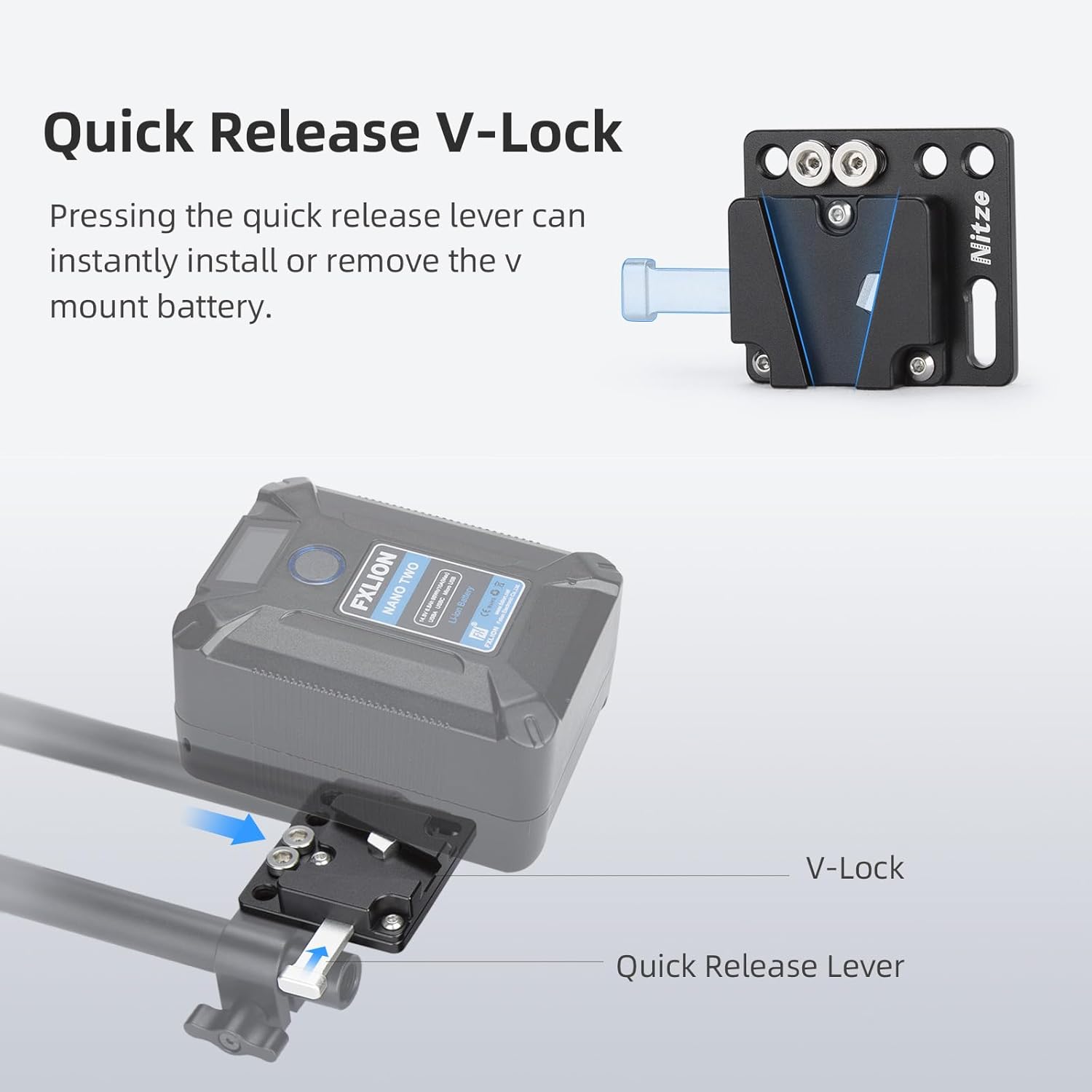 Nitze V Mount Battery Plate, A - V Mount Battery reseña y precio