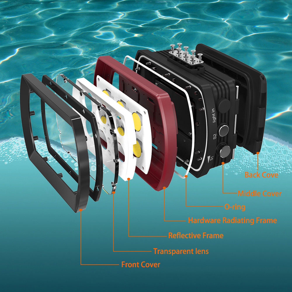 Seafrogs Aluminum LED Diving L - Photography Lighting Brands reseña y precio